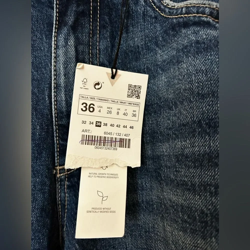 Zara high rise‎ ankle length jeans slim women’s US size 4 classic blue denim NWT